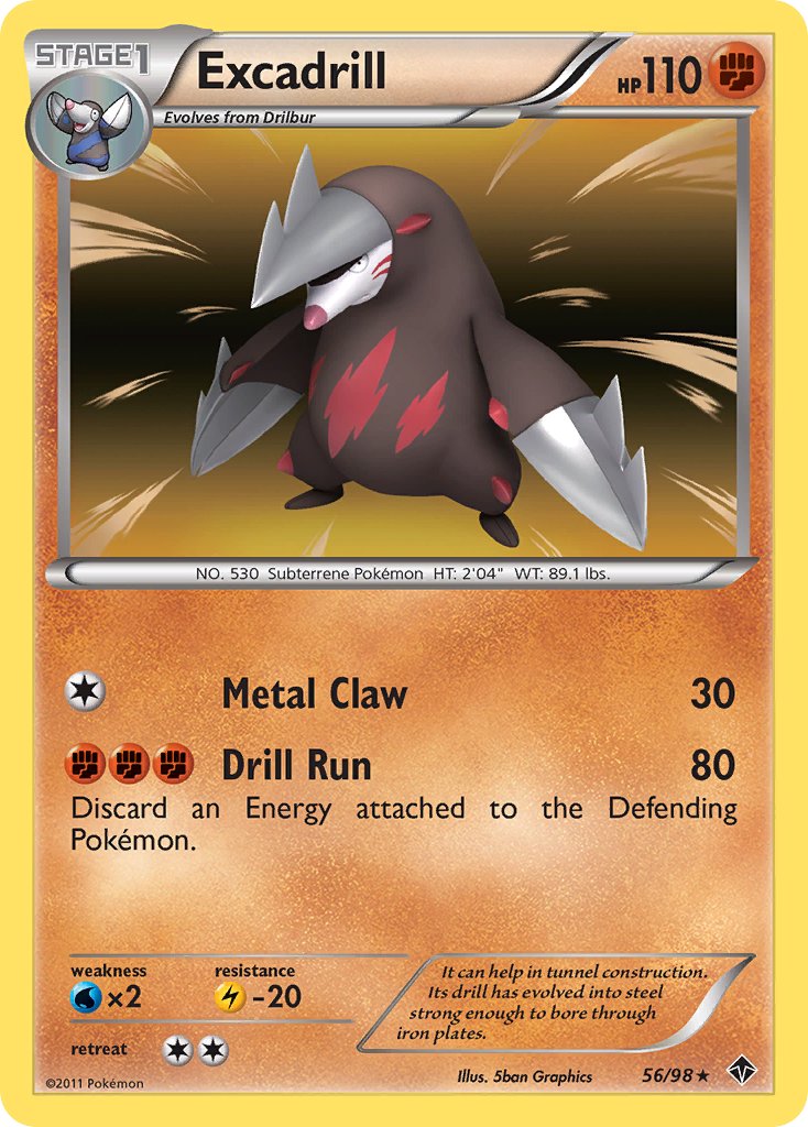 Excadrill (56/98) (Cosmos Holo) (Blister Exclusive) [Black & White: Emerging Powers] | Game Master's Emporium (The New GME)