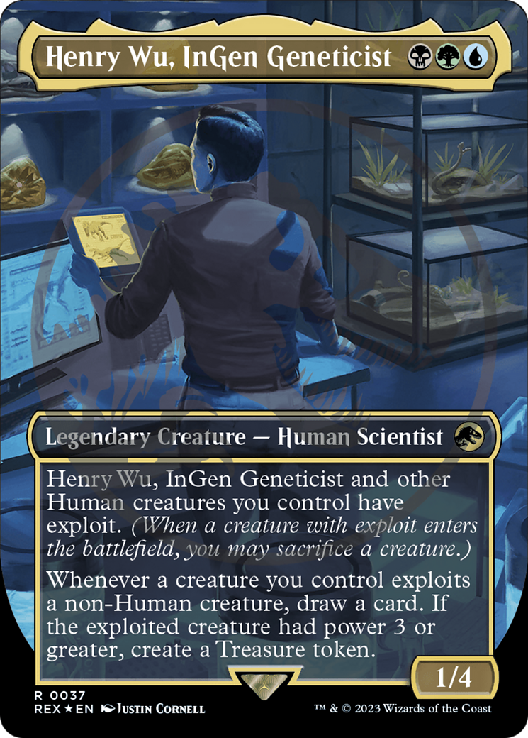 Henry Wu, InGen Geneticist (Emblem) (Borderless) [Jurassic World Collection Tokens] | Game Master's Emporium (The New GME)