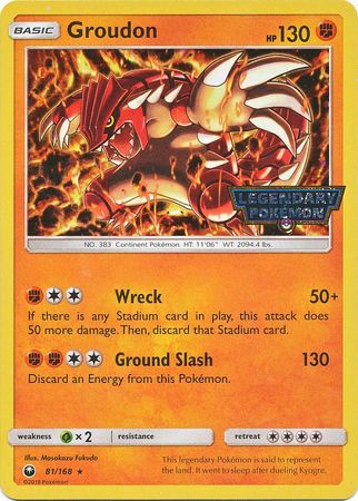 Groudon (81/168) (Cosmos Holo GameStop Promo) [Sun & Moon: Celestial Storm] | Game Master's Emporium (The New GME)