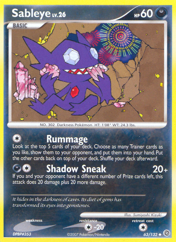 Sableye (63/132) [Diamond & Pearl: Secret Wonders] | Game Master's Emporium (The New GME)