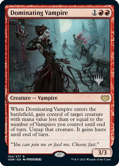 Dominating Vampire (Promo Pack) [Innistrad: Crimson Vow Promos] | Game Master's Emporium (The New GME)