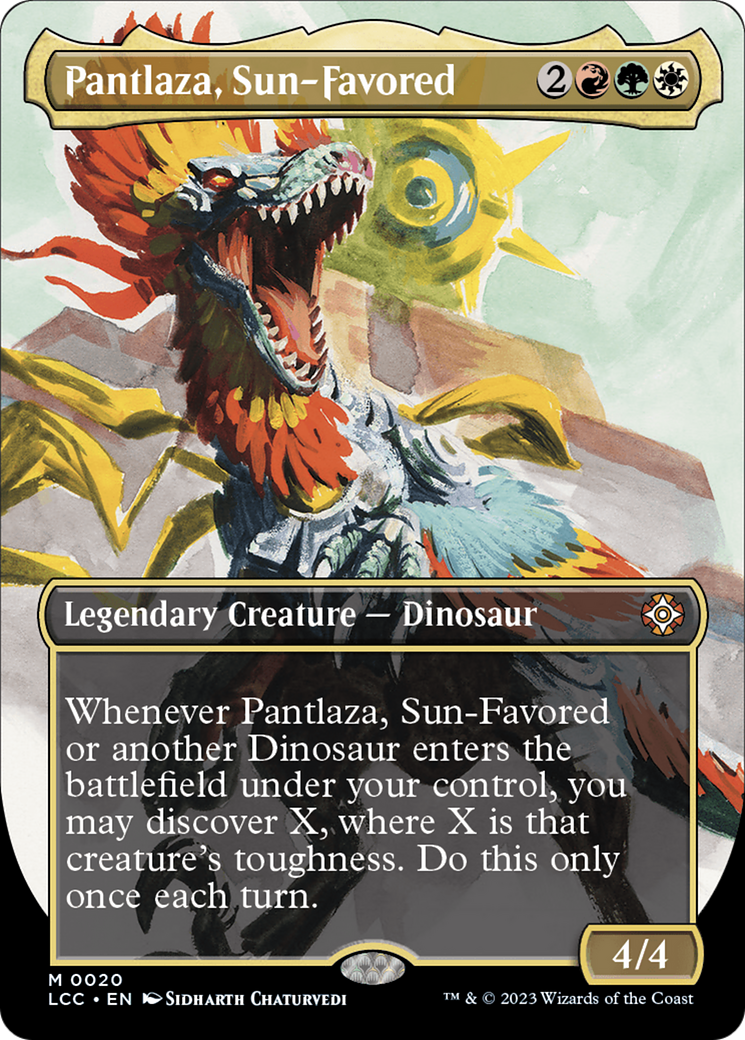 Pantlaza, Sun-Favored (Borderless) [The Lost Caverns of Ixalan Commander] | Game Master's Emporium (The New GME)