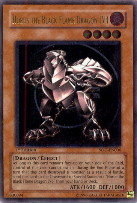 Horus The Black Flame Dragon LV4 [SOD-EN006] Ultimate Rare | Game Master's Emporium (The New GME)