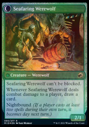 Suspicious Stowaway // Seafaring Werewolf [Innistrad: Midnight Hunt Prerelease Promos] | Game Master's Emporium (The New GME)