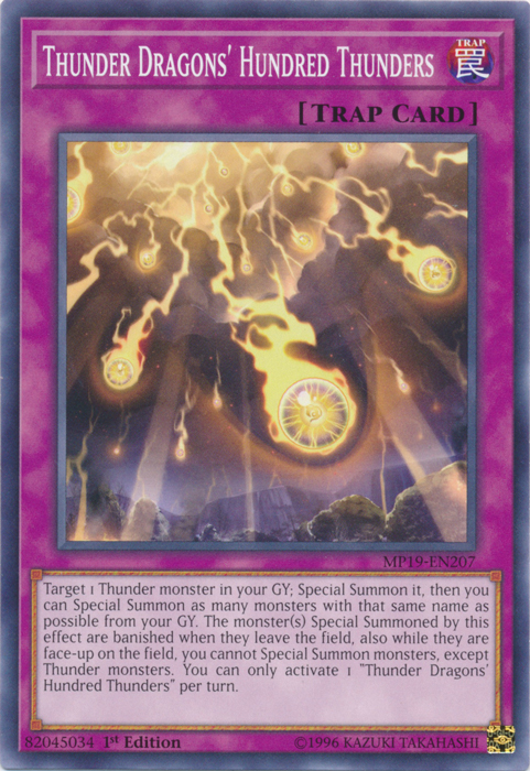 Thunder Dragons' Hundred Thunders [MP19-EN207] Common | Game Master's Emporium (The New GME)