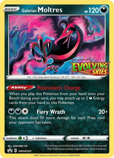 Galarian Moltres (SWSH125) (Prerelease Promo) [Sword & Shield: Black Star Promos] | Game Master's Emporium (The New GME)