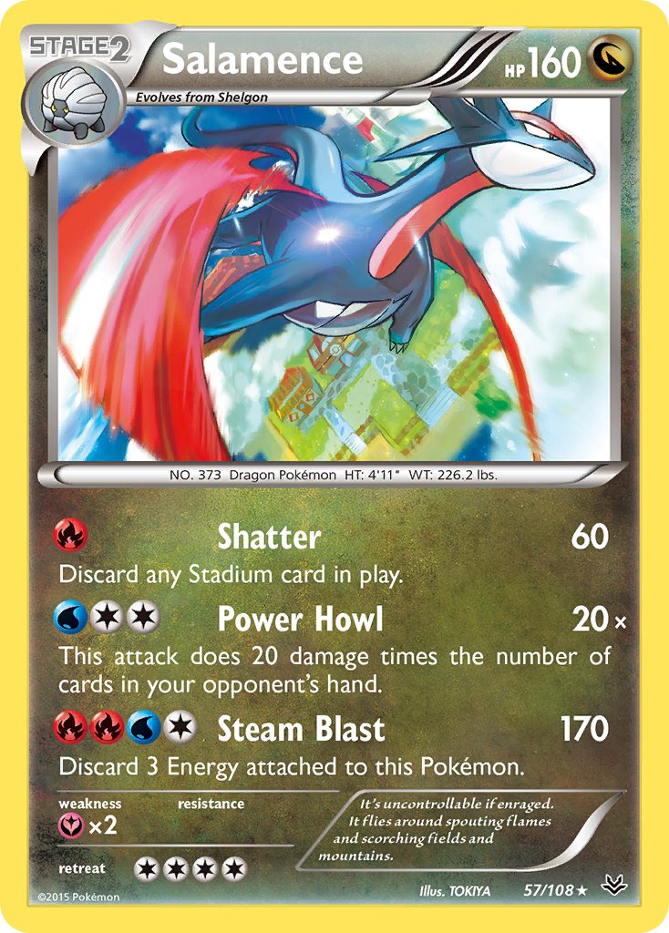 Salamence (57/108) (Theme Deck Exclusive) [XY: Roaring Skies] | Game Master's Emporium (The New GME)