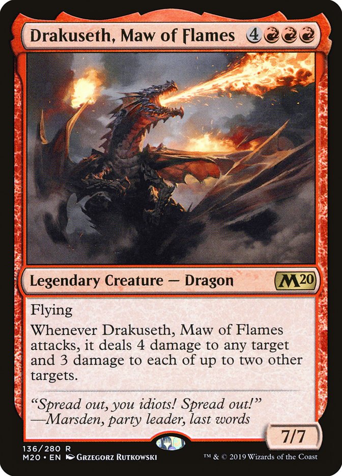 Drakuseth, Maw of Flames [Core Set 2020] | Game Master's Emporium (The New GME)