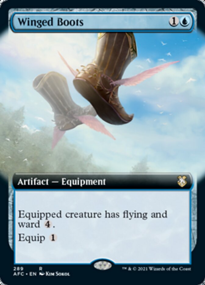 Winged Boots (Extended Art) [Dungeons & Dragons: Adventures in the Forgotten Realms Commander] | Game Master's Emporium (The New GME)