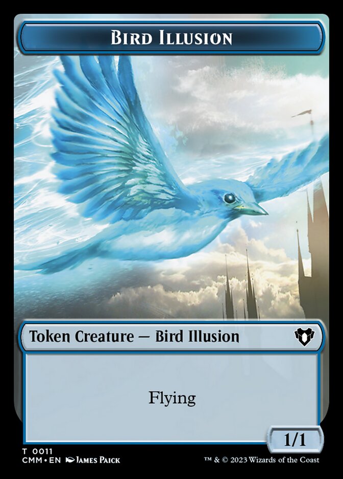 Treasure // Bird Illusion Double-Sided Token [Commander Masters Tokens] | Game Master's Emporium (The New GME)