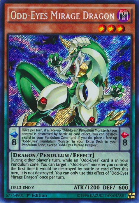 Odd-Eyes Mirage Dragon [DRL3-EN001] Secret Rare | Game Master's Emporium (The New GME)