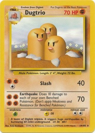 Dugtrio (19/102) [Base Set Unlimited] | Game Master's Emporium (The New GME)