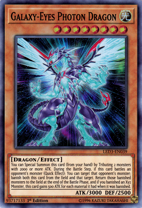 Galaxy-Eyes Photon Dragon [LED3-EN039] Super Rare | Game Master's Emporium (The New GME)