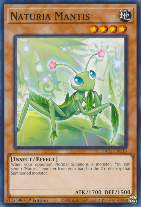 Naturia Mantis [HAC1-EN113] Common | Game Master's Emporium (The New GME)