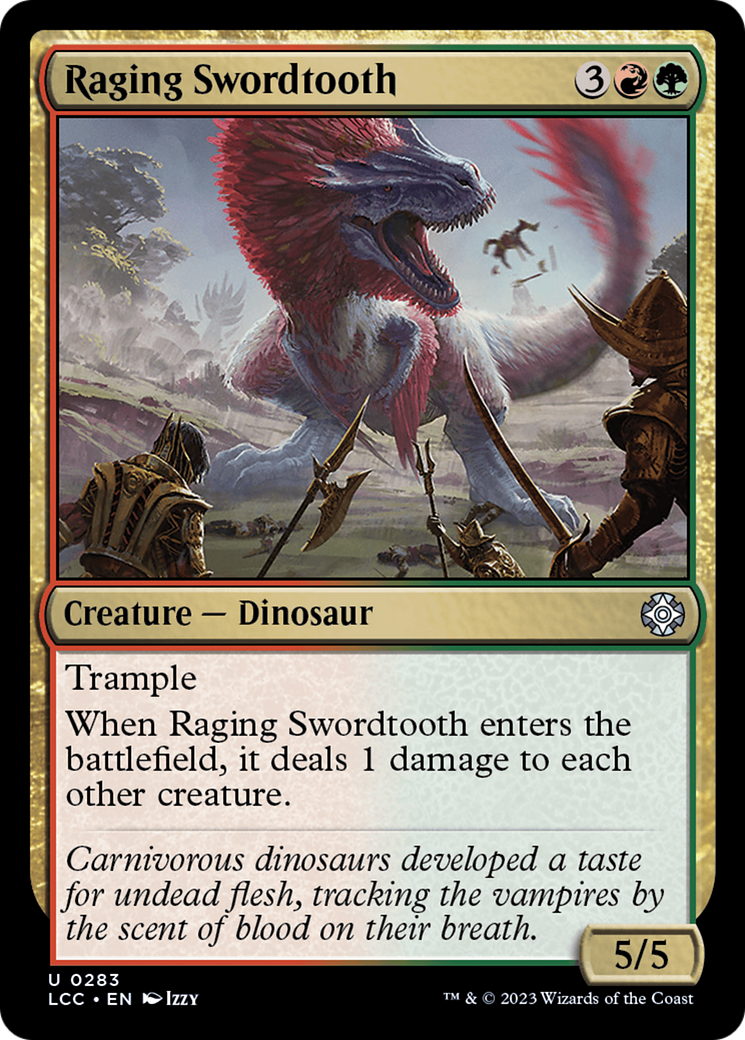 Raging Swordtooth [The Lost Caverns of Ixalan Commander] | Game Master's Emporium (The New GME)