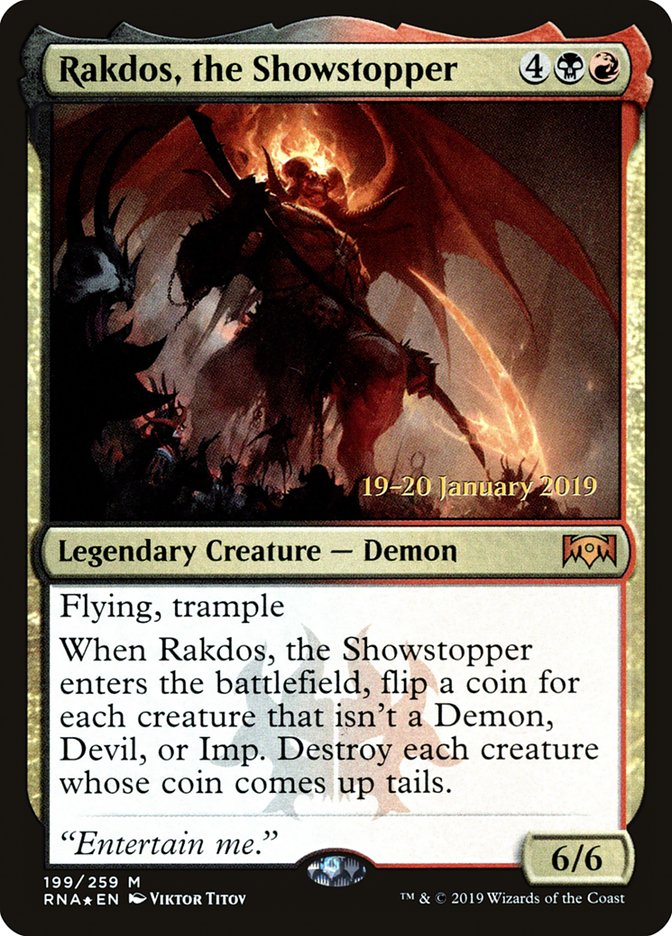 Rakdos, the Showstopper [Ravnica Allegiance Prerelease Promos] | Game Master's Emporium (The New GME)