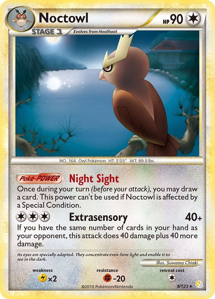 Noctowl (8/123) (Theme Deck Exclusive) [HeartGold & SoulSilver: Base Set] | Game Master's Emporium (The New GME)