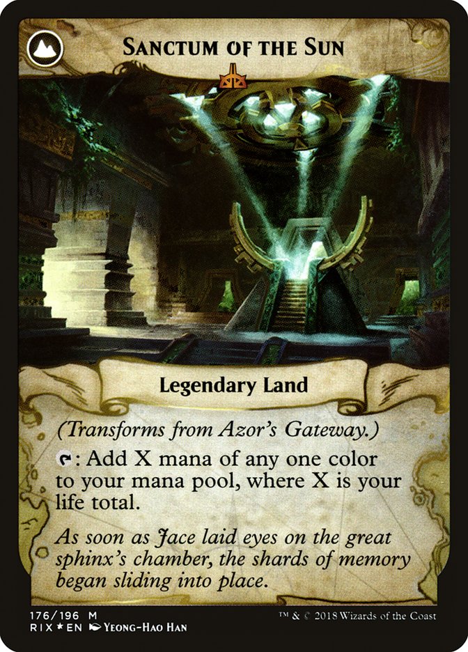 Azor's Gateway // Sanctum of the Sun [Rivals of Ixalan Prerelease Promos] | Game Master's Emporium (The New GME)