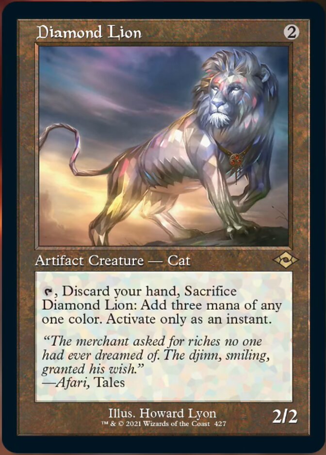 Diamond Lion (Retro Foil Etched) [Modern Horizons 2] | Game Master's Emporium (The New GME)