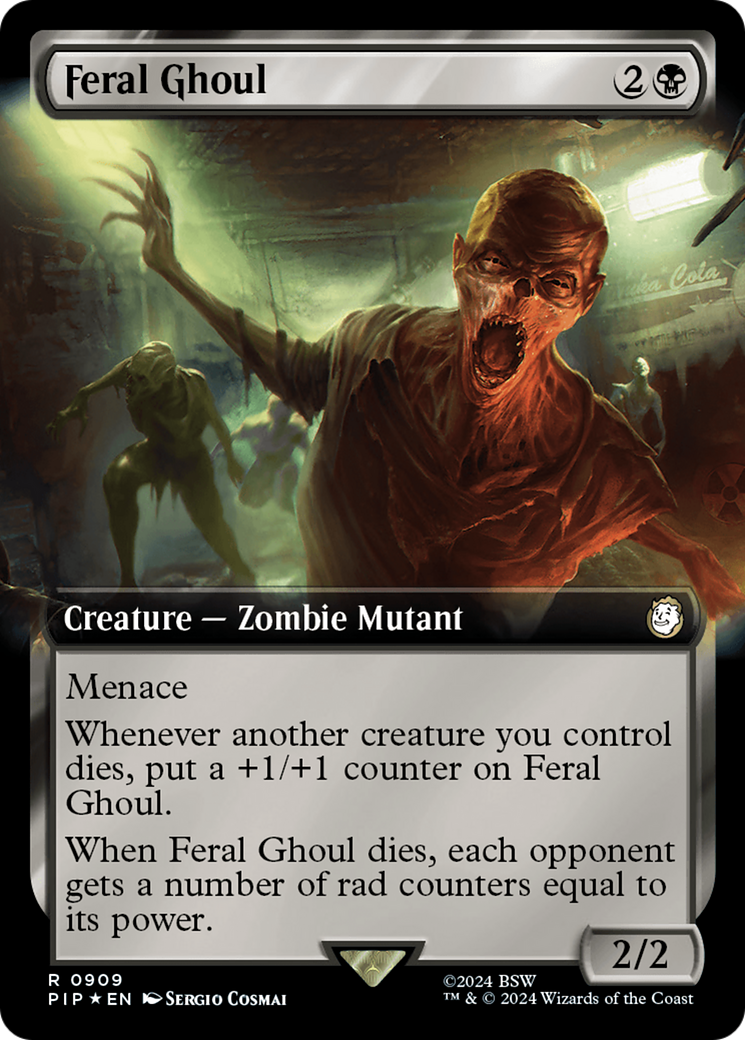 Feral Ghoul (Extended Art) (Surge Foil) [Fallout] | Game Master's Emporium (The New GME)