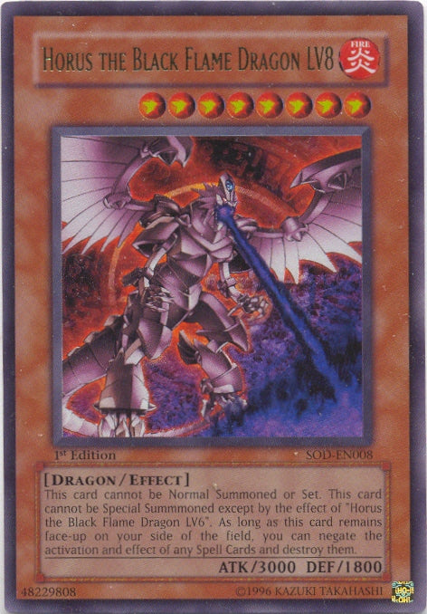 Horus the Black Flame Dragon LV8 [SOD-EN008] Ultra Rare | Game Master's Emporium (The New GME)