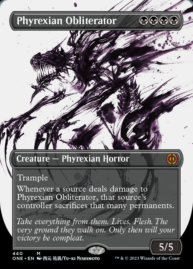 Phyrexian Obliterator (Borderless Ichor Step-and-Compleat Foil) [Phyrexia: All Will Be One] | Game Master's Emporium (The New GME)