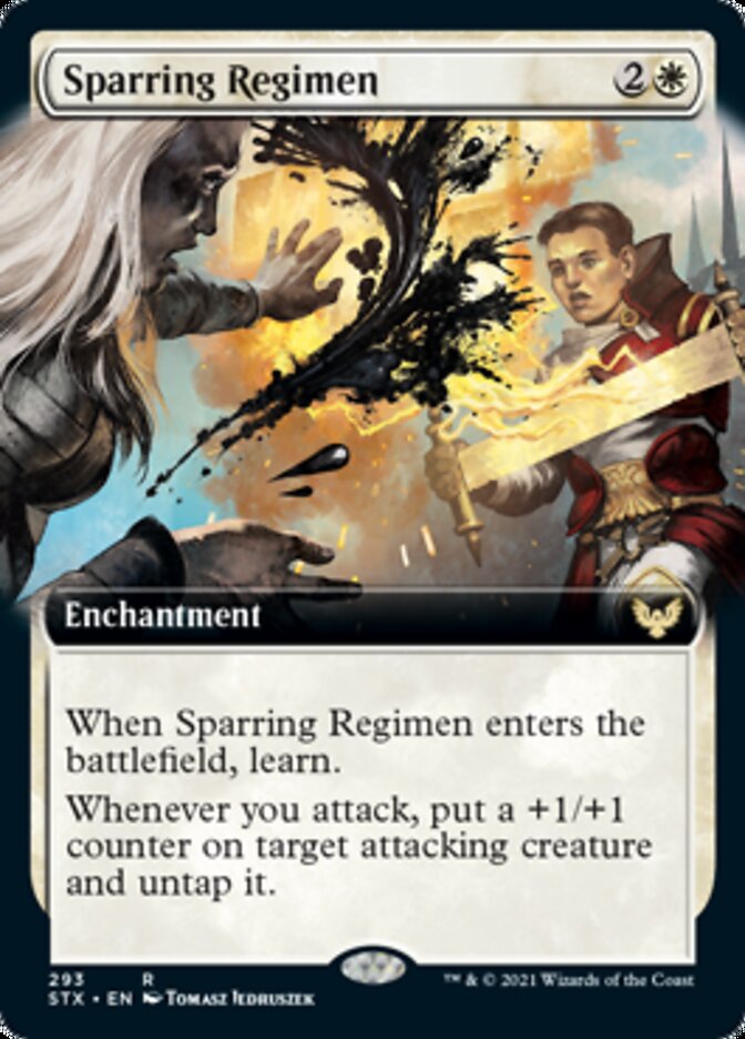 Sparring Regimen (Extended Art) [Strixhaven: School of Mages] | Game Master's Emporium (The New GME)