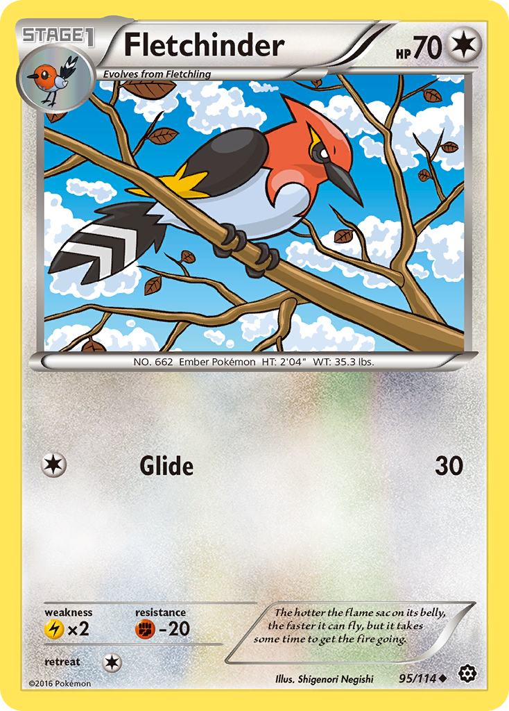 Fletchinder (95/114) [XY: Steam Siege] | Game Master's Emporium (The New GME)