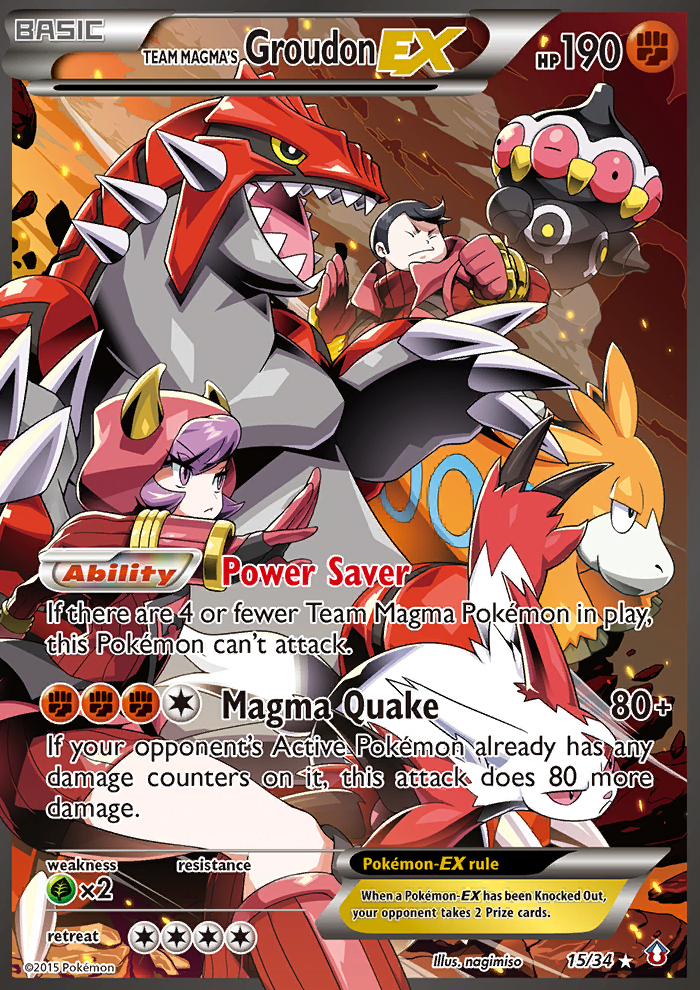 Team Magma's Groudon ex (15/34) [XY: Double Crisis] | Game Master's Emporium (The New GME)