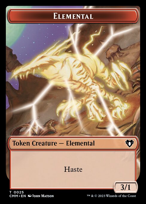 Clue // Elemental (0025) Double-Sided Token [Commander Masters Tokens] | Game Master's Emporium (The New GME)