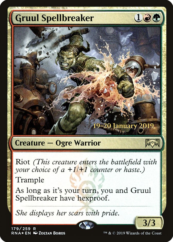 Gruul Spellbreaker [Ravnica Allegiance Prerelease Promos] | Game Master's Emporium (The New GME)