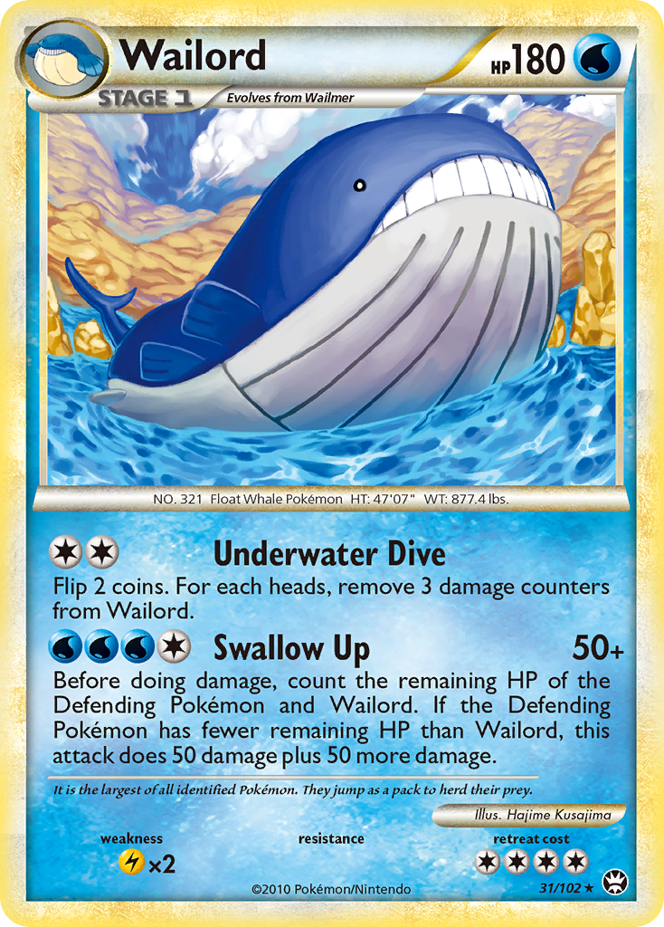 Wailord (31/102) [HeartGold & SoulSilver: Triumphant] | Game Master's Emporium (The New GME)