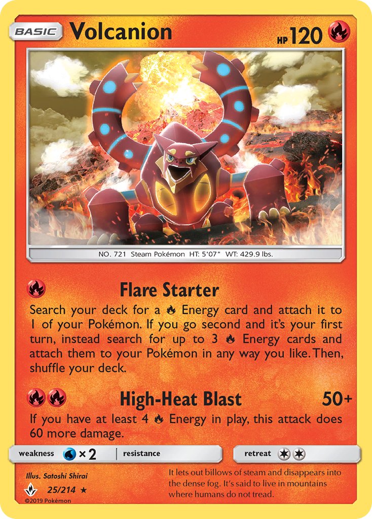 Volcanion (25/214) (Theme Deck Exclusive) [Sun & Moon: Unbroken Bonds] | Game Master's Emporium (The New GME)