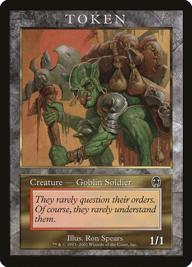 Goblin Soldier Token [Magic Player Rewards 2001] | Game Master's Emporium (The New GME)