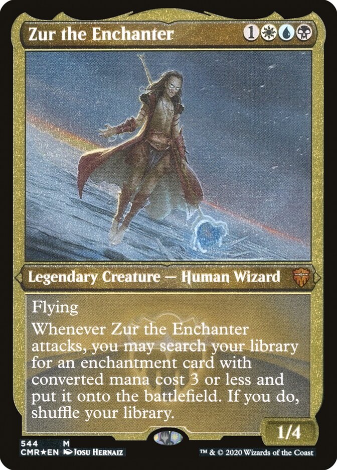 Zur the Enchanter (Etched) [Commander Legends] | Game Master's Emporium (The New GME)