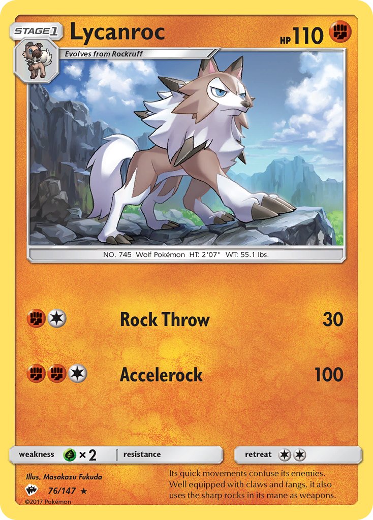 Lycanroc (76/147) (Theme Deck Exclusive) [Sun & Moon: Burning Shadows] | Game Master's Emporium (The New GME)