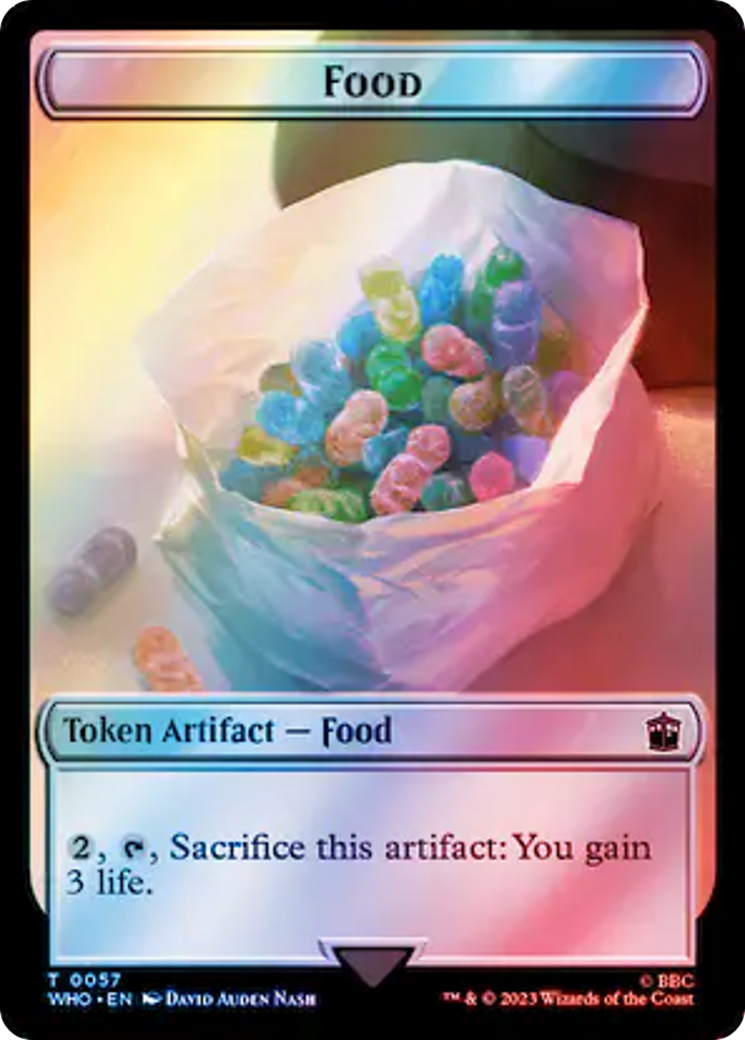 Alien Angel // Food (0057) Double-Sided Token (Surge Foil) [Doctor Who Tokens] | Game Master's Emporium (The New GME)