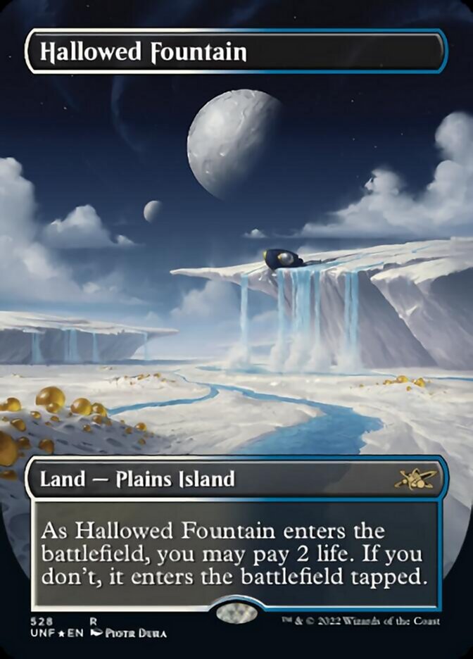 Hallowed Fountain (Borderless) (Galaxy Foil) [Unfinity] | Game Master's Emporium (The New GME)