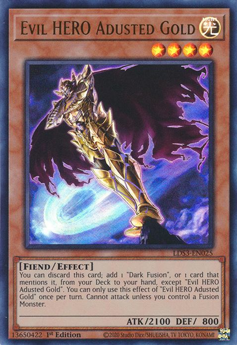 Evil HERO Adusted Gold [LDS3-EN025] Ultra Rare | Game Master's Emporium (The New GME)