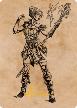 Neera, Wild Mage Art Card (Gold-Stamped Signature) [Commander Legends: Battle for Baldur's Gate Art Series] | Game Master's Emporium (The New GME)