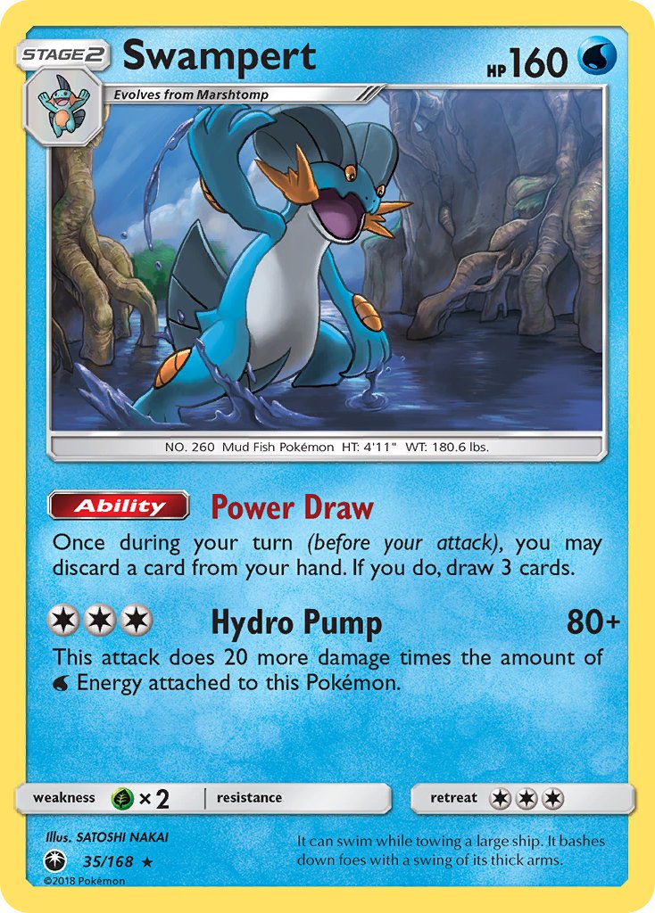 Swampert (35/168) (Theme Deck Exclusive) [Sun & Moon: Celestial Storm] | Game Master's Emporium (The New GME)