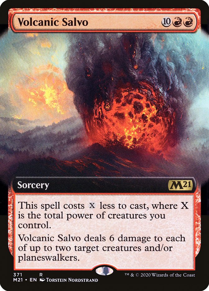 Volcanic Salvo (Extended Art) [Core Set 2021] | Game Master's Emporium (The New GME)