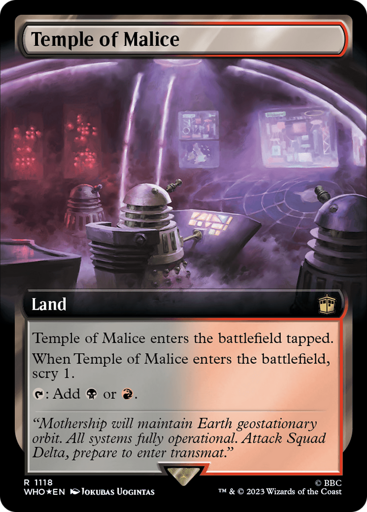 Temple of Malice (Extended Art) (Surge Foil) [Doctor Who] | Game Master's Emporium (The New GME)