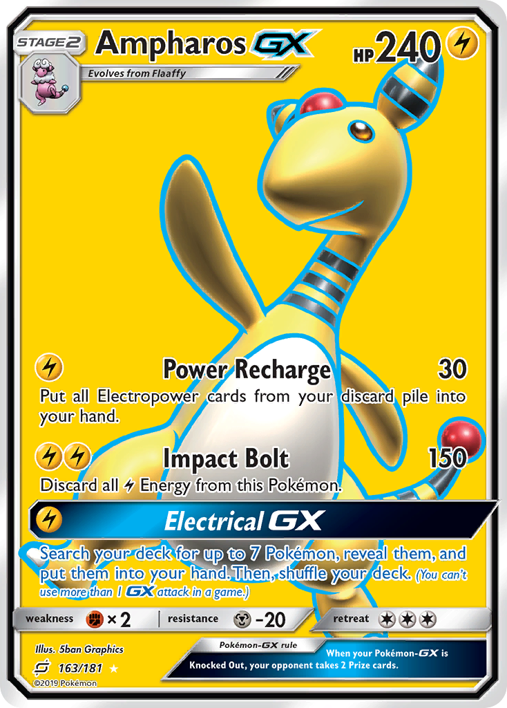 Ampharos GX (163/181) [Sun & Moon: Team Up] | Game Master's Emporium (The New GME)