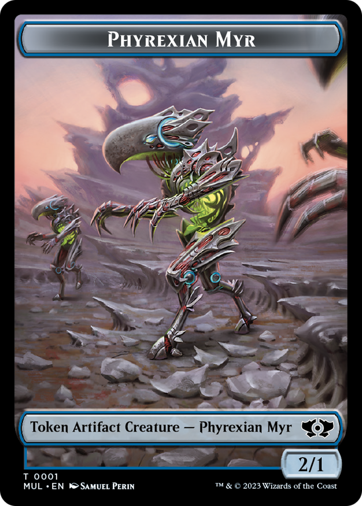 Phyrexian Myr // Knight Double-Sided Token [March of the Machine Tokens] | Game Master's Emporium (The New GME)