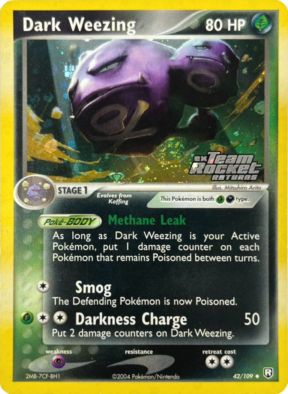 Dark Weezing (42/109) (Stamped) [EX: Team Rocket Returns] | Game Master's Emporium (The New GME)