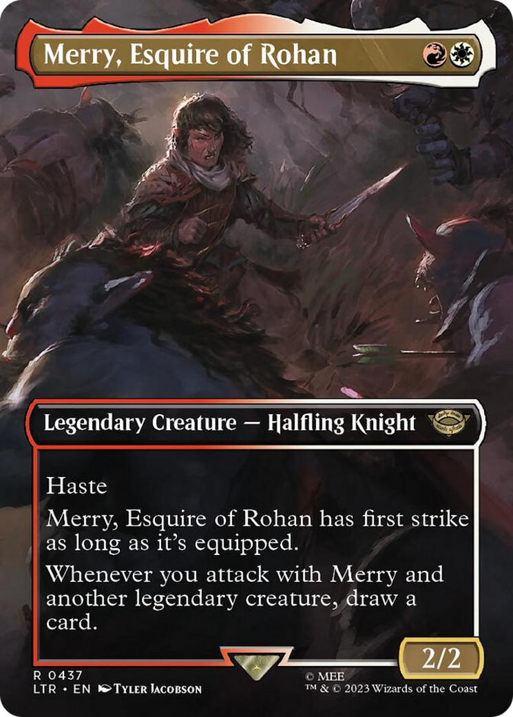 Merry, Esquire of Rohan (Borderless Alternate Art) [The Lord of the Rings: Tales of Middle-Earth] | Game Master's Emporium (The New GME)