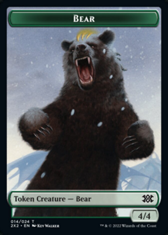 Bear // Phyrexian Golem Double-Sided Token [Double Masters 2022 Tokens] | Game Master's Emporium (The New GME)