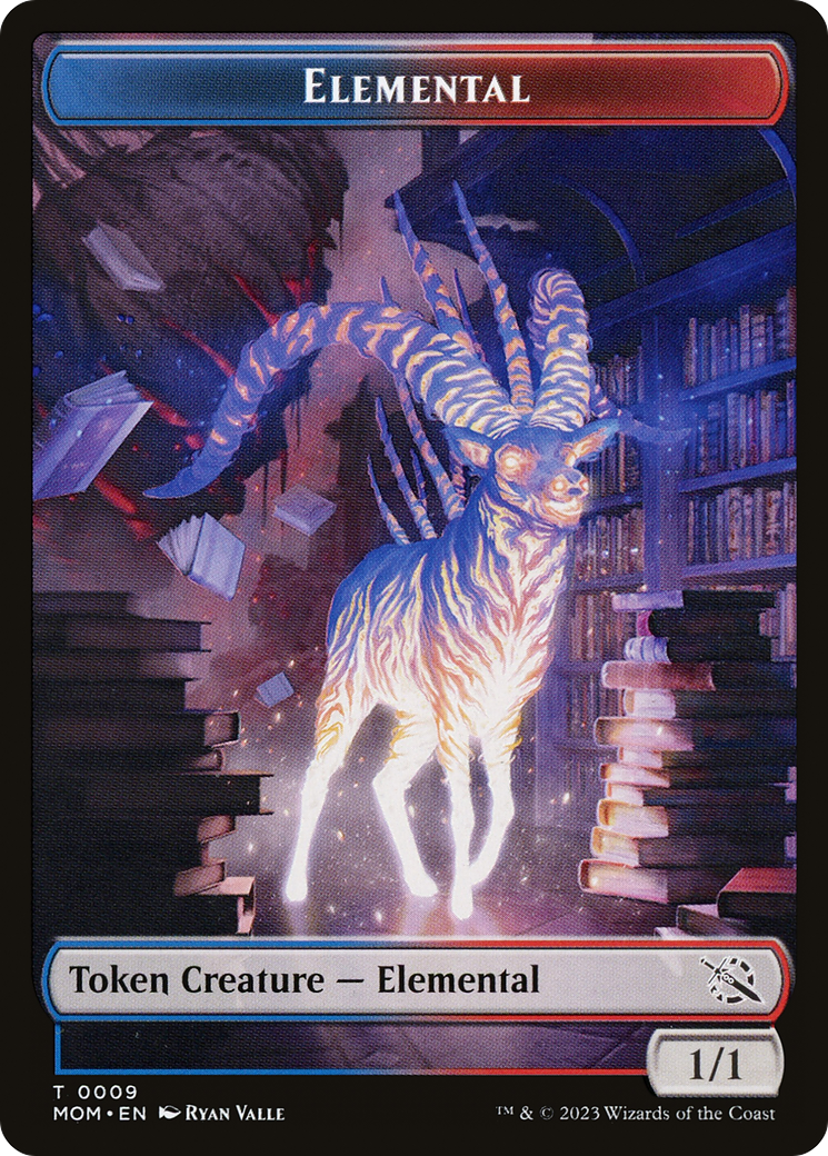 Elemental (09) // Dinosaur Double-Sided Token [March of the Machine Tokens] | Game Master's Emporium (The New GME)