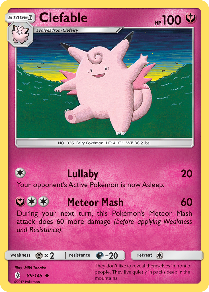 Clefable (89/145) [Sun & Moon: Guardians Rising] | Game Master's Emporium (The New GME)